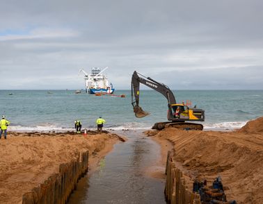 NKT cable pull in at Jersey