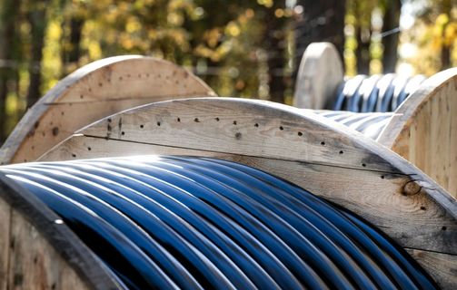 Cable drum woods forest outdoor