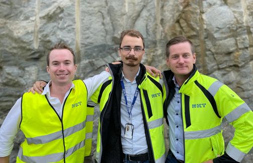 Image of trainees Petter, Claes and Andre