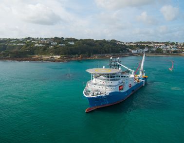 NKT cable pull in at Guernsey