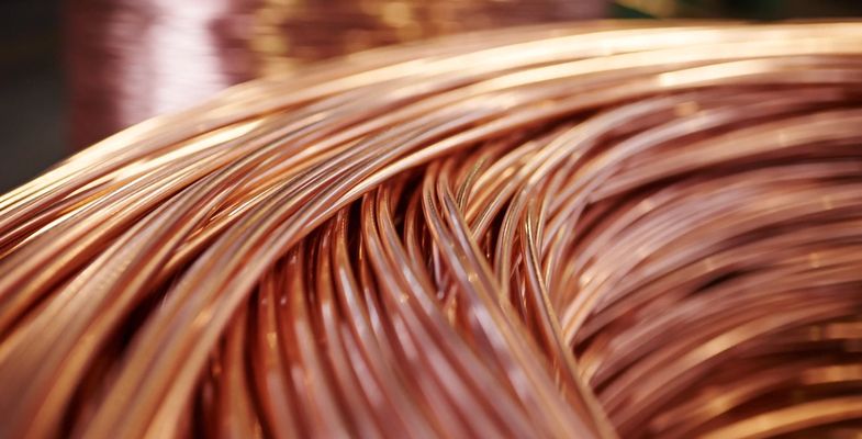 copper coil close up