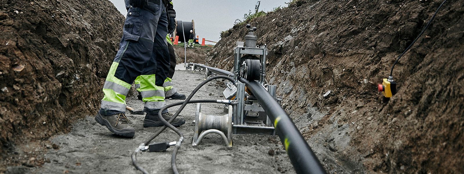 High voltage cable onshore installation in Trelleborg