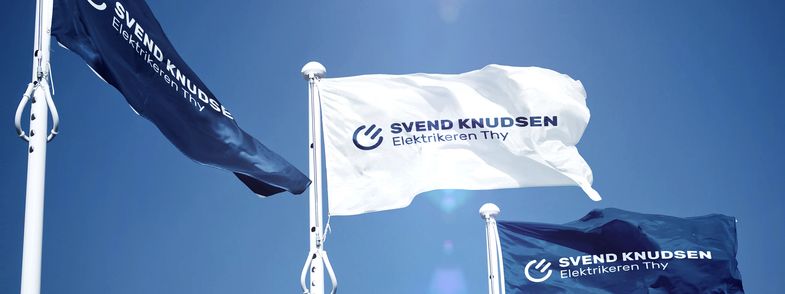 svend knudsen elektrikeren thy flag blue white