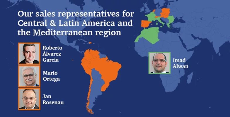 Image of sales representatives central, latin america, mediterranean region