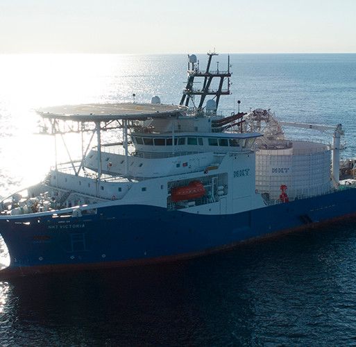 Cable laying vessel NKT Victoria at sea