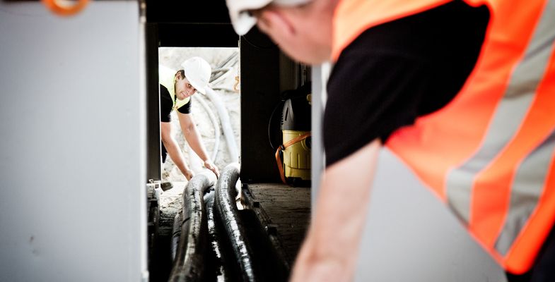 High voltage cable installation in Germany